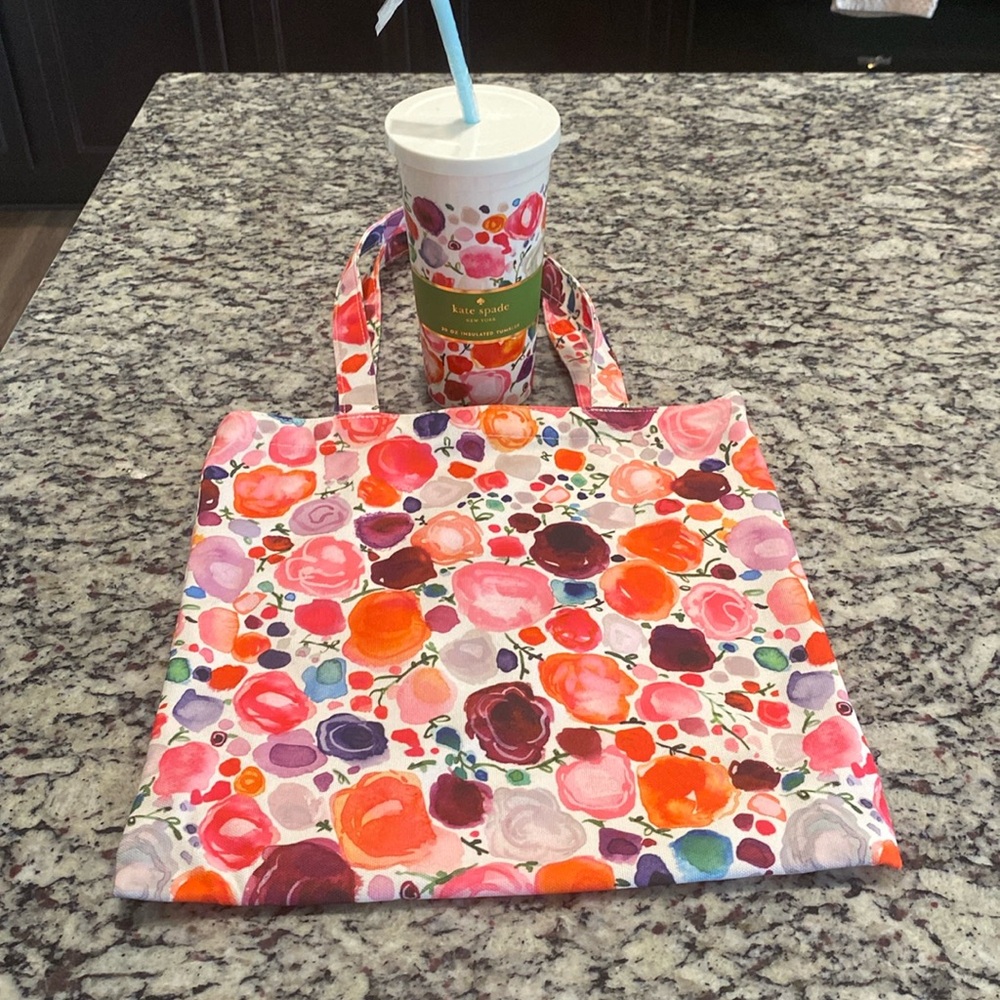 Kate Spade tote & Tumblr set